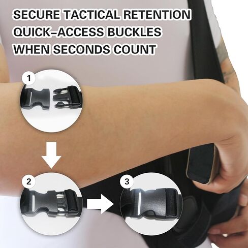 Shoulder Holster for Pistols – Right-Hand Gun Holster for Men with Breathable 3-Point Design, Adjustable Fit 35"-45", Fits Glock 19, Sig P365, M&P Shield, 1911 & More in Saudi Arabia