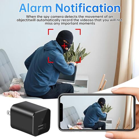 كاميرا خفية شاحن USB لاسلكي كاميرا 1080P المنزل مخفي مراقبة الطفل كاميرا مراقبة كاشف المنزل واي فاي الأمن فيديو مربية كاميرا كشف الحركة عرض عن بعد in Kuwait