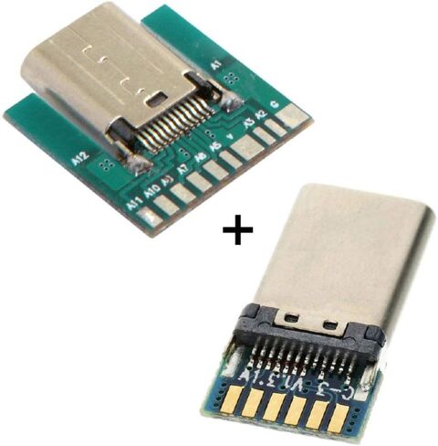 JSER DIY 24pin USB 3.1 Type-C Female Socket Connector SMT Type with PC Board in Kuwait