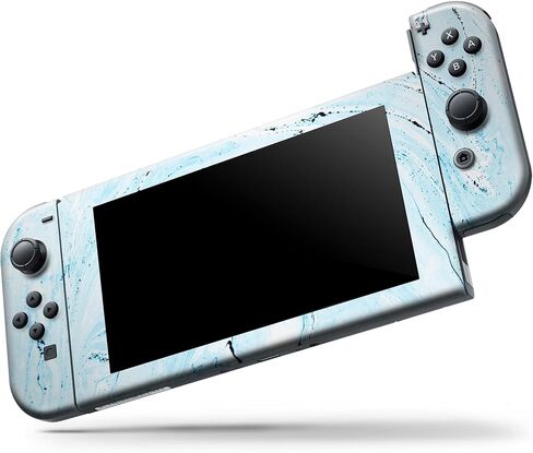 Design Skinz Compatible with Nintendo Switch Dock Only Skin Decal Protective Scratch-Resistant Removable Vinyl Wrap Cover - Ocean Blue Textured Marble in Saudi Arabia