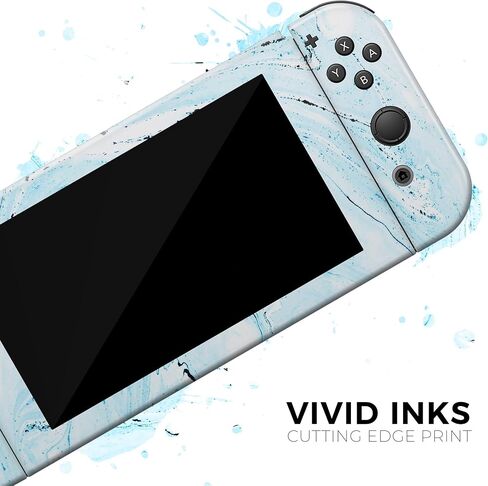 Design Skinz Compatible with Nintendo Switch Dock Only Skin Decal Protective Scratch-Resistant Removable Vinyl Wrap Cover - Ocean Blue Textured Marble in Saudi Arabia