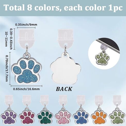 SUNNYCLUE Dust Plug Charm Charging Port Covers Type C Port Protector Phone Charms Plastic Dust Plugs for Phones Earphones Laptops Accesories in Saudi Arabia