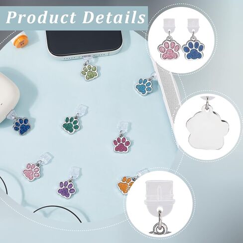 SUNNYCLUE Dust Plug Charm Charging Port Covers Type C Port Protector Phone Charms Plastic Dust Plugs for Phones Earphones Laptops Accesories in Saudi Arabia
