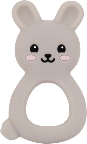 Baby Teething Toys BPA-Free Cute Silicone Bunny Teethers-Easy to Hold Soft and Comfortable Help take The Stress Out of Teething,Perfect for Newborn Girls and Boys (Light Blue) in Kuwait