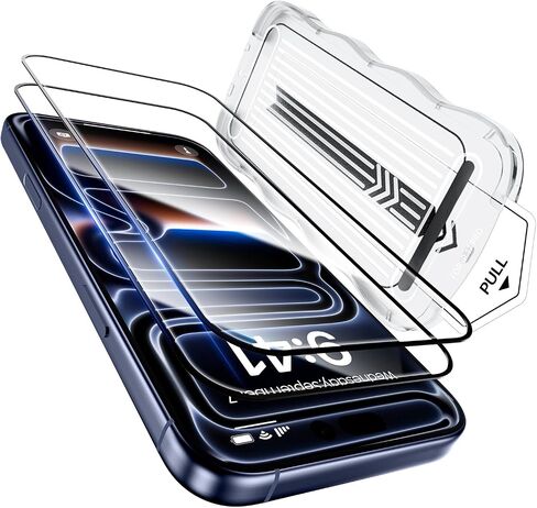 GolbinBox for iPhone 17 Pro Screen Protector, [12FT Military-Grade Shatterproof] [9H+ Tempered Glass] [Easy Installation] [HD Clear] Full Coverage Protection for iPhone 17Pro 6.3", 2 Pack in Saudi Arabia