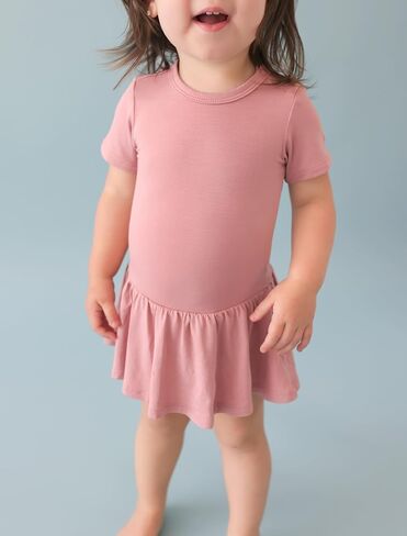 Posh Peanut Baby & Little Girls Dresses for Summer - Twirl Bodysuit Dresses for Girls Made of Soft Viscose from Bamboo in Kuwait