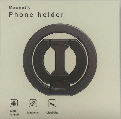 حامل حلقة مغناطيسية لـ MagSafe ثنائي الجوانب، حامل قبضة إصبع للهاتف قابل للإزالة ومسند قابل للتعديل لسلسلة iPhone 17/16/15/14/13، مقبض حامل هاتف مغناطيسي متوافق مع حامل السيارة المغناطيسي in Saudi Arabia