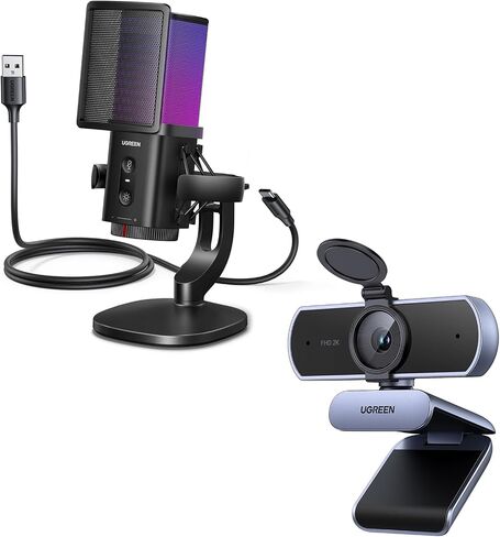 UGREEN 2K Webcam for PC Bundle with Gaming Microphone for PC 24bit/96kHz in Saudi Arabia