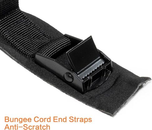 حامل سقف ناعم للسيارة عالمي لزورق الكاياك لركوب الأمواج، رف سطح السيارة للتزلج والتزحلق على الجليد مع شريطين للربط للأسفل عالي التحمل، 2 حبل للأسفل، 2 حزام بحلقة سريعة وحقيبة تخزين in Kuwait