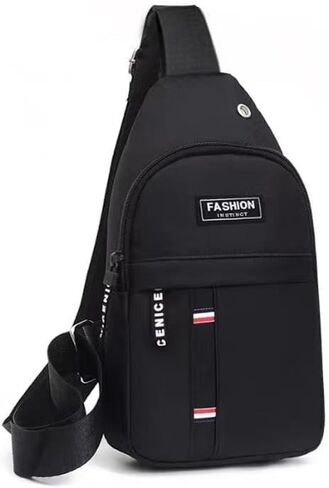 Versatile Sling Backpack & Crossbody Bag with Multiple Pockets – Perfect for Travel, Hiking & Everyday Use (Black) in Saudi Arabia