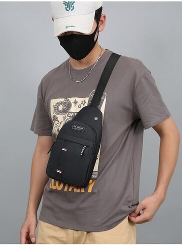 Versatile Sling Backpack & Crossbody Bag with Multiple Pockets – Perfect for Travel, Hiking & Everyday Use (Black) in Saudi Arabia
