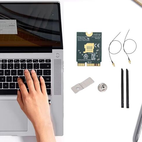 VBESTLIFE WiFi 6E Wireless Card, Expand to Tri Band 6GHz/5GHz/2.4GHz M.2 NGFF Wireless Bluetooth 5.2, Includes 8dBi Antennas, for Wins 10 11 in Saudi Arabia