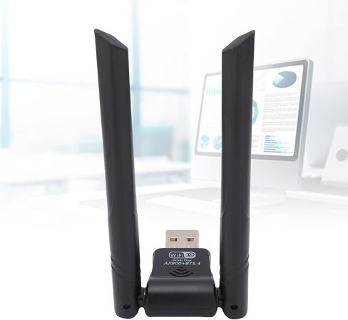 سانبيل 2 في 1 محول واي فاي بلوتوث USB، 2.4 جيجا 5 جيجا ثنائي النطاق محول شبكة لاسلكية يدعم واي فاي 6 قياسي، للكمبيوتر المكتبي، التوصيل والتشغيل in Saudi Arabia