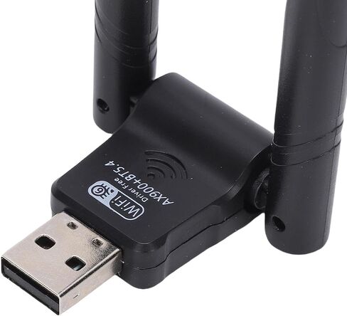 سانبيل 2 في 1 محول واي فاي بلوتوث USB، 2.4 جيجا 5 جيجا ثنائي النطاق محول شبكة لاسلكية يدعم واي فاي 6 قياسي، للكمبيوتر المكتبي، التوصيل والتشغيل in Saudi Arabia