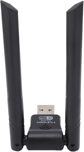 سانبيل 2 في 1 محول واي فاي بلوتوث USB، 2.4 جيجا 5 جيجا ثنائي النطاق محول شبكة لاسلكية يدعم واي فاي 6 قياسي، للكمبيوتر المكتبي، التوصيل والتشغيل in Saudi Arabia