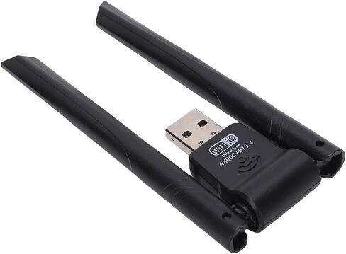 سانبيل 2 في 1 محول واي فاي بلوتوث USB، 2.4 جيجا 5 جيجا ثنائي النطاق محول شبكة لاسلكية يدعم واي فاي 6 قياسي، للكمبيوتر المكتبي، التوصيل والتشغيل in Saudi Arabia