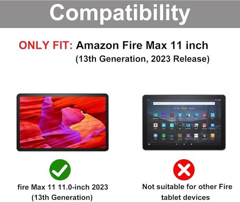 حافظة لوحة مفاتيح لجهاز Amazon Fire Max 11 مقاس 11 بوصة (الجيل الثالث عشر، إصدار 2023)، لوحة مفاتيح مغناطيسية قابلة للفصل، حافظة مع حامل قلم يناسب جهاز Max 11 Tablet (وردي)، وردي in Kuwait