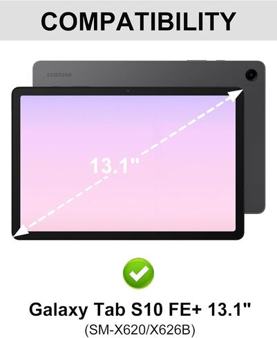 حافظة لوحة مفاتيح KVAGO لجهاز Samsung Galaxy Tab S10 FE Plus/S10 FE+ 13.1 بوصة 2025، لوحة مفاتيح بلوتوث بإضاءة خلفية قابلة للفصل بـ 7 ألوان، غطاء مع حامل قلم S (ذهبي وردي) in Saudi Arabia