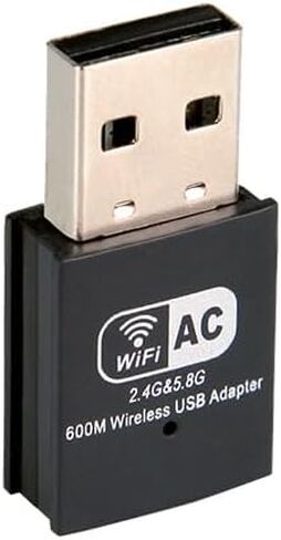 JAPOO RTL8811AU WiFi Wireless USB WiFi Adapter for Desktop PC and Laptop,600Mbps High Gain Dual Band 5dBi Antenna 5.8G/2.4G WiFi Adapter,Supports Win7/8/11/10/Linux (No Antenna) in Kuwait