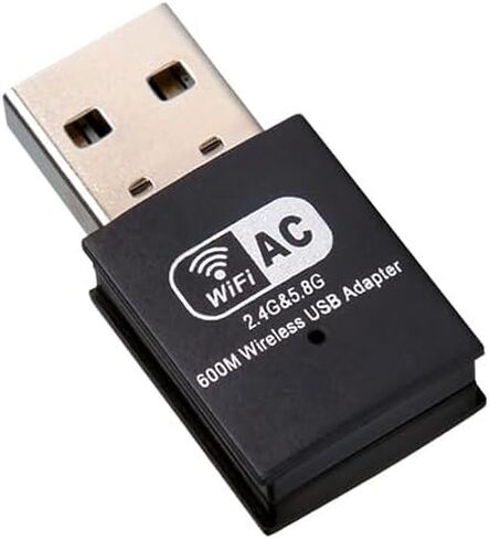 JAPOO RTL8811AU WiFi Wireless USB WiFi Adapter for Desktop PC and Laptop,600Mbps High Gain Dual Band 5dBi Antenna 5.8G/2.4G WiFi Adapter,Supports Win7/8/11/10/Linux (No Antenna) in Kuwait