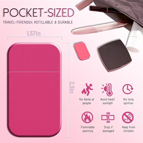 Torch Windproof Lighter, Pink Flame Fun Glittery Refillable Butane Pocket Novelty Lighter for Girls Teens Gift,Daily Use, Birthdays, Anniversary, Candle, Camping(Butane Not Included) (White&Pink) in Saudi Arabia