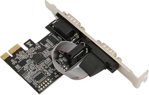 Keenso 2 Port PCI Express RS232 Serial Expansion Card PCIe Series Host Controller Parte PCI Express RS232 DB9 for 7/10, Scanner, Printer in Saudi Arabia