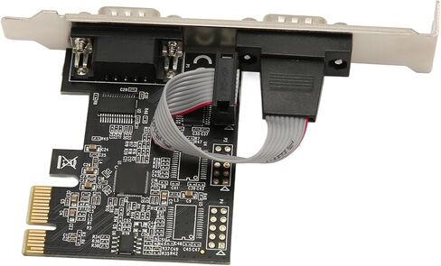 Keenso 2 Port PCI Express RS232 Serial Expansion Card PCIe Series Host Controller Parte PCI Express RS232 DB9 for 7/10, Scanner, Printer in Saudi Arabia