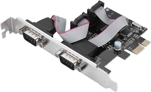 Keenso PCI Express RS232 2 Port Serial Adapter Card - Standard 16C550 UART - Compatible Support WindowsLinuxMac for Data Transmission in Saudi Arabia