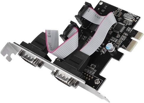 Keenso PCI Express RS232 2 Port Serial Adapter Card - Standard 16C550 UART - Compatible Support WindowsLinuxMac for Data Transmission in Saudi Arabia