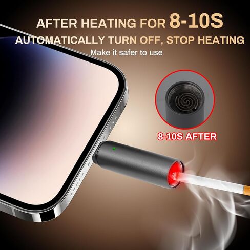 Portable and Lightweight USB Type-C Electric Lighter, which has no Flame, no Gas, no Battery and is Windproof, can be Used by Connecting The Charging Port of The Mobile Phone. (Grey) in Kuwait