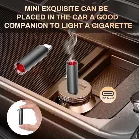 Portable and Lightweight USB Type-C Electric Lighter, which has no Flame, no Gas, no Battery and is Windproof, can be Used by Connecting The Charging Port of The Mobile Phone. (Grey) in Kuwait