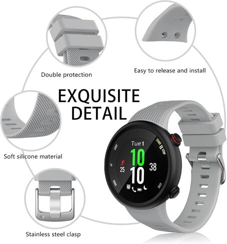 TopPerfekt Band Compatible with Garmin Forerunner 45, Sport Silicone Wristband Arm Band Replacement Bracelet for Forerunner 45 and Swim 2 in Saudi Arabia