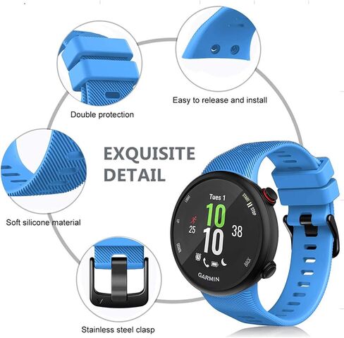 TopPerfekt Band Compatible with Garmin Forerunner 45, Sport Silicone Wristband Arm Band Replacement Bracelet for Forerunner 45 and Swim 2 in Saudi Arabia