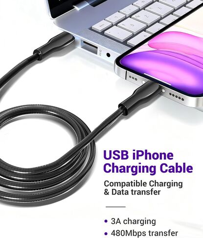 6.6Ft USB C to Lightning Cable Pet Proof iPhone Charger Metal Cord - MFi Metal Braided iPhone Charger Fast Charging 60W, Chew Proof Charging Cable with Data Sync Carplay for iPhone 14 13 12 11 XS XR 8 in Saudi Arabia
