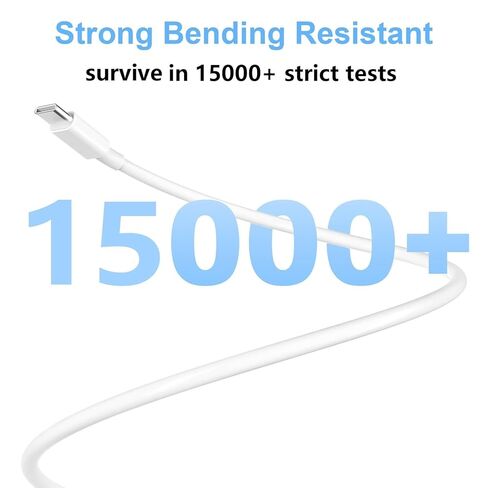 عبوتان من كابلات الشحن لهواتف iPhone 17 16 15 14 13 12 11، متوافقة مع جميع موديلات iPhone Plus Max Pro Max، USB من النوع C+Lighting، سلك شحن USB C+Type C iPhone (أبيض C 2 L-ning) in Kuwait