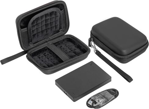 2.5-inch Hard Drive Protective case, Suitable for Western Digital/Seagate/Toshiba Backup Plus 1TB 2TB 3TB 4TB, Portable External Hard Drive Protective case(Black) in Saudi Arabia