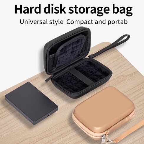 2.5-inch Hard Drive Protective case, Suitable for Western Digital/Seagate/Toshiba Backup Plus 1TB 2TB 3TB 4TB, Portable External Hard Drive Protective case(Black) in Saudi Arabia