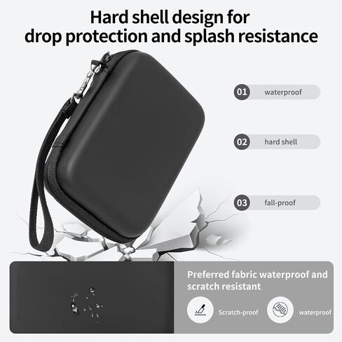 2.5-inch Hard Drive Protective case, Suitable for Western Digital/Seagate/Toshiba Backup Plus 1TB 2TB 3TB 4TB, Portable External Hard Drive Protective case(Black) in Saudi Arabia