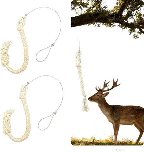2 Pack 26.7 Inch Hemp Scrape Rope with 59 Inch Steel Wire Rope，Cotton Highly Absorbent Scent Rope for Deer，Hunting Accessories for Outdoor Enthusiasts & Hunter Gifts in Saudi Arabia