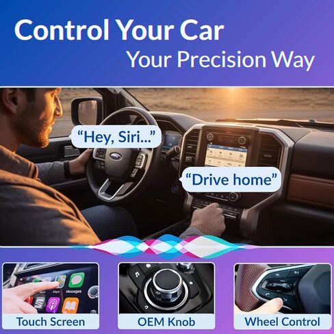 محول CarPlay اللاسلكي لجهاز iPhone (ترقية 2026) - تحويل CarPlay سلكي إلى CarPlay لاسلكي مع اتصال تلقائي سريع، زمن استجابة منخفض لنظام iOS 10+ وأنظمة CarPlay في المصنع in Kuwait