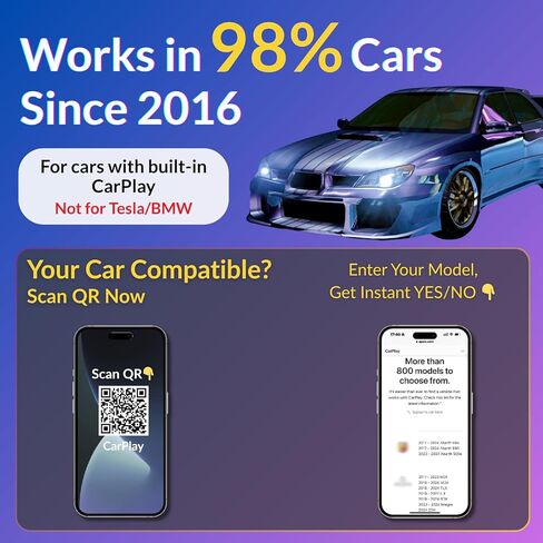محول CarPlay اللاسلكي لجهاز iPhone (ترقية 2026) - تحويل CarPlay سلكي إلى CarPlay لاسلكي مع اتصال تلقائي سريع، زمن استجابة منخفض لنظام iOS 10+ وأنظمة CarPlay في المصنع in Kuwait