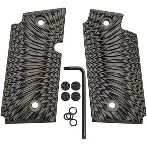 استبدال مقابض اليد الرائعة G10 لـ Sig Sauer P238، تتضمن براغي مقابض مسدس سوداء، بدون قطع أمان Ambi، نسيج Sunburst، رفيع 5/32 بوصة، 4 ألوان لاختيارك in Kuwait