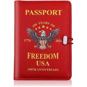 Melsbrinna Premium Leather Passport Holder Covers Case, Waterproof Rfid Blocking Travel Wallet Passport Holder with Pen Holder, Cute Passport Book for Women/Men in Saudi Arabia