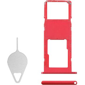 for Samsung Galaxy A03 Sim Card Tray Replacement (Single SIM Version) Red Card Tray Slot Holder Bracket Adapter with Needle Ejector for A03 SM-A035F in Saudi Arabia