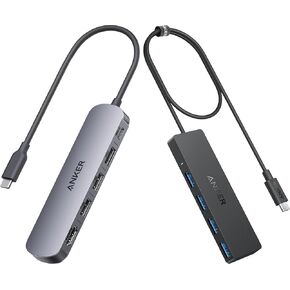 Anker MagGo USB-C Adapter, SD Card Reader & USB C Hub, 5-in-1 USB Hub for Laptops & 4-Port USB 3.0 Hub (Bundle) in Saudi Arabia