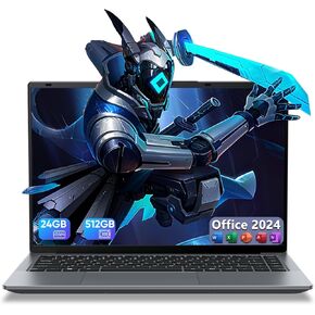 16" Core i5 Laptop, 16GB RAM, 512GB SSD, MS Office 2024, IPS(1920 x 1200) 16:10 Display, Win 11 Pro Notebook Computer with BT5.0 Wi-Fi, 3xUSB A, HDMI, RJ45, Backlit Keyboard, Space Grey in Saudi Arabia