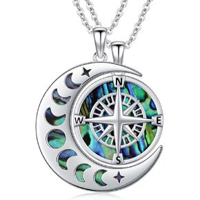 Yin Yang Matching Necklace Sterling Silver Sun and Moon Necklace Tree of Life Necklace Couples Necklace Set Matching Necklace for Couples Yin Yang Pendant Couples Necklace for Friend Him and Her in Kuwait