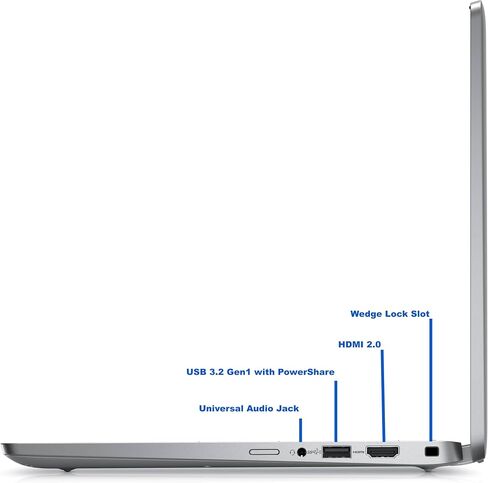 Dell Latitude 5350 Multi-Touch 2-in-1 Laptop 13.3" FHD, Intel Core Ultra 5-135U, 32GB RAM, 1TB NVMe SSD, Webcam, AX Wi-Fi, BT, Backlit Keyboard, Thunderbolt, HDMI, USB C, Windows 11 Pro, Notebook Grey in Saudi Arabia