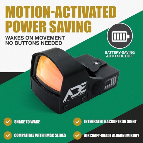 Ade Advanced Optics Compact RD3-009 Red Dot Reflex Sight for Ruger LC9, LC380, LC9S Pistol – Reflex Compact Sight, Doctor Footprint, Motion Awake, Compact Handgun Optic, Adjustable Windage & Elevation in Saudi Arabia
