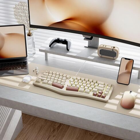 لوحة مفاتيح الألعاب 7KEYS TKL، سلكية 84 مفتاحًا بإضاءة خلفية RGB، كابل من النوع C قابل للفصل والثبات، هادئ للكتابة، مريح للكمبيوتر المكتبي والكمبيوتر المحمول Mac Gamer in Kuwait